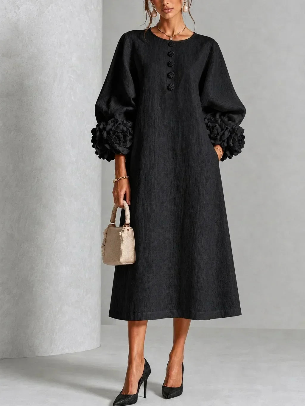 Midikleid mit Blumenmuster