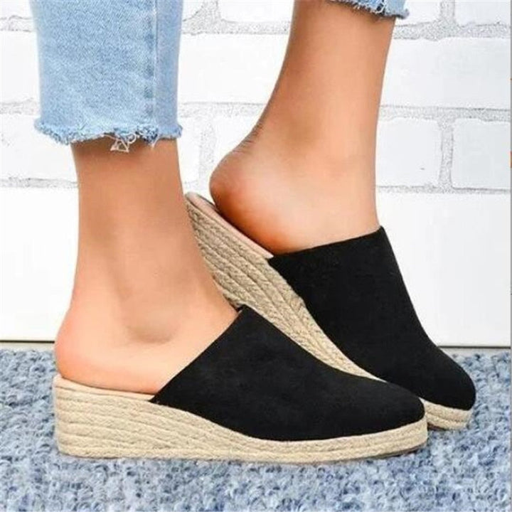 Retro-schicke Keilabsatz-Sandalen - Vera