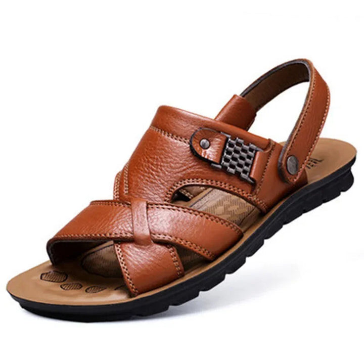 Langlebige &amp; atmungsaktive Leder-Herrensandalen – Tiberius