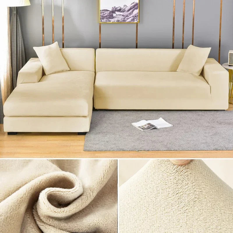 Sofabezug aus Stretch-Samt mit luxuriösem Finish – Sofina