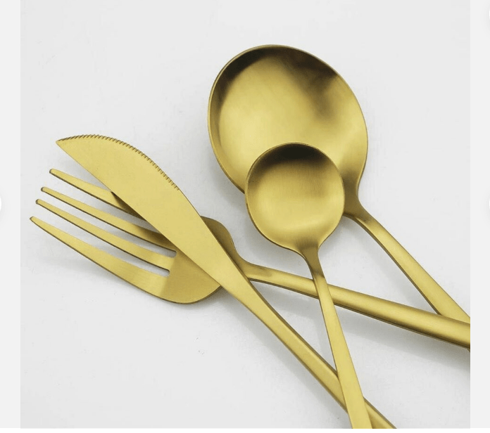 Luxus-Besteckset aus Edelstahl – Design in Gold | 24 Teile / 48 Teile
