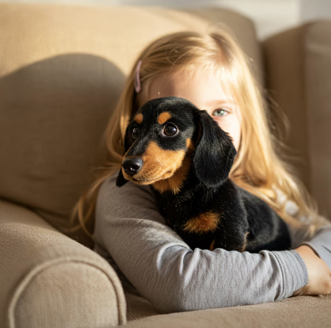 Interaktiver Plüschhund mit Berührungssensoren, lebensechten Bewegungen und ultraweichem Fell
