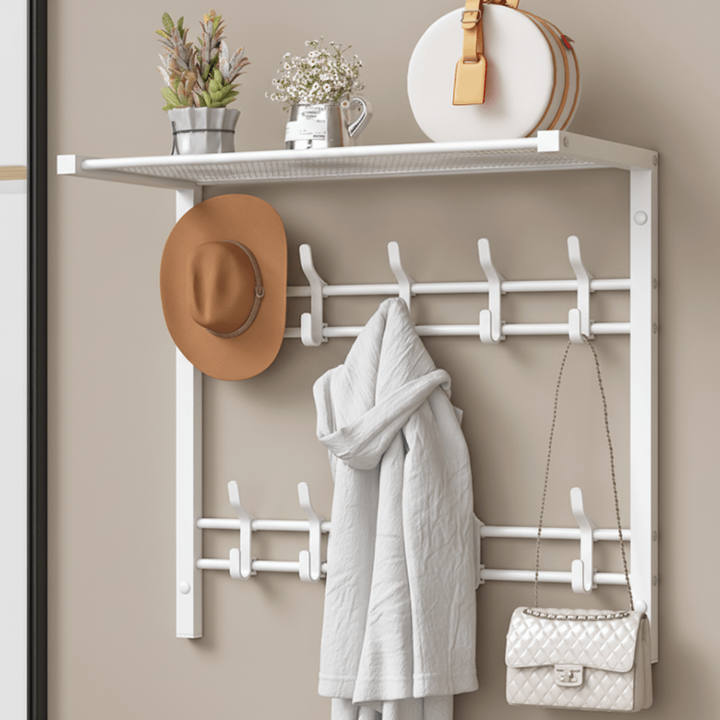 HOOKWELL – 3-in-1-Wandschrank mit Ablage, Haken und Kleiderstange
