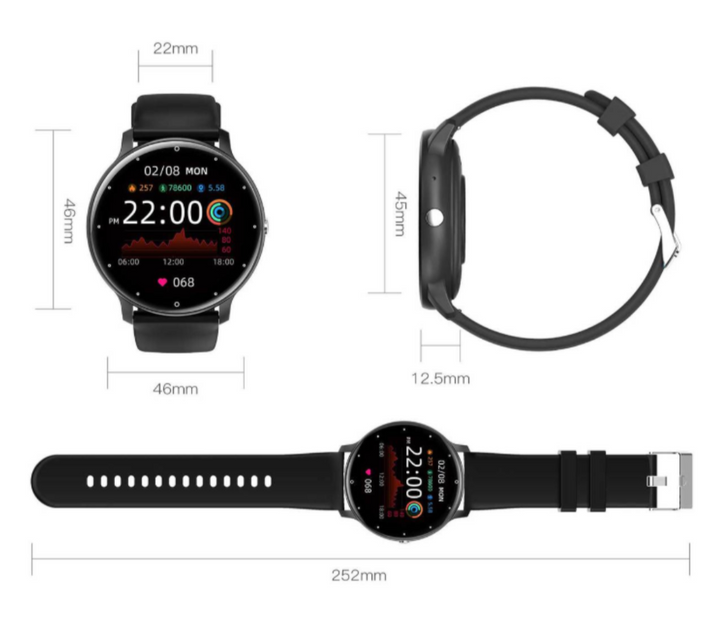 Én-Klikk Smartwatch – Überwachung von Herzfrequenz, Blutsauerstoff und Schlaf | Serie Suga Pro Gesundheit