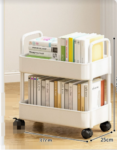 BookRacer – Mobiler Bücherwagen mit 2 Ablagen