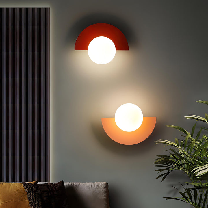 Nordische halbrunde Wandlampe