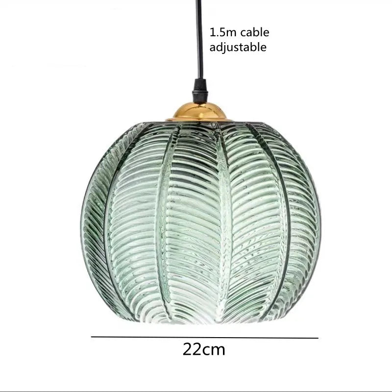 Kugelförmige Glas-Pendelleuchte