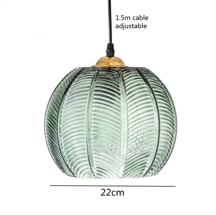 Kugelförmige Glas-Pendelleuchte