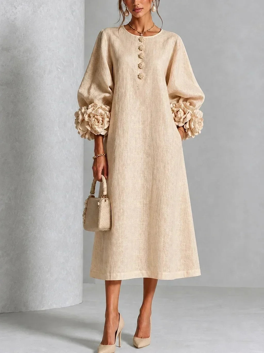 Midikleid mit Blumenmuster