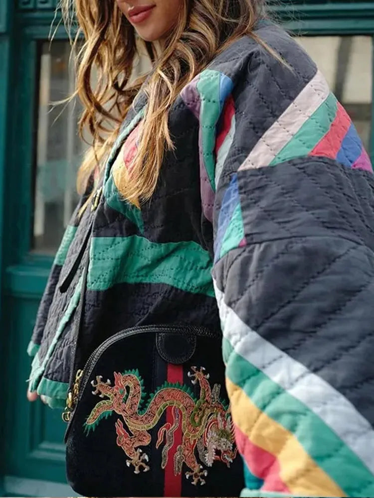 Gestreifte Damenjacke für den Herbst – Amélie