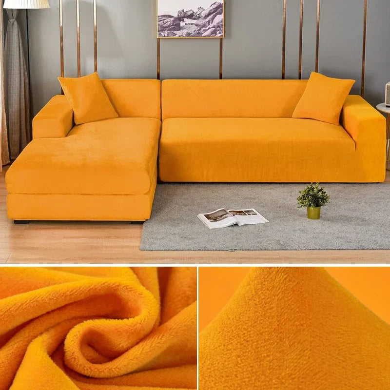 Sofabezug aus Stretch-Samt mit luxuriösem Finish – Sofina