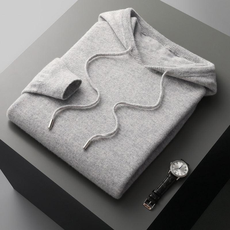 Herren-Hoodie aus Merinowolle – Cassiano Herbstedition