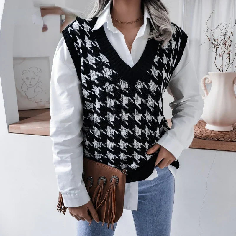 Kariertes Damen-Spencer-Oberteil – Yara