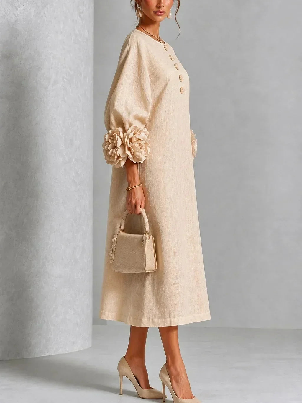 Midikleid mit Blumenmuster