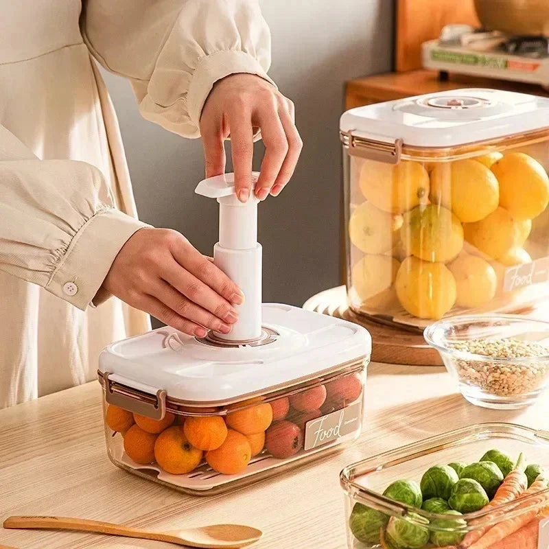 Vakuum-Vorratsdose für Lebensmittel, transparenter Behälter mit Handpumpe – FreshLock