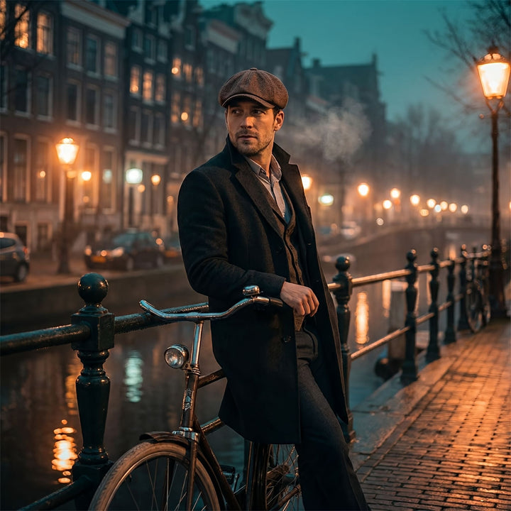 Vintage-Schiebermütze – klassische Newsboy-Mütze im Retro-Stil