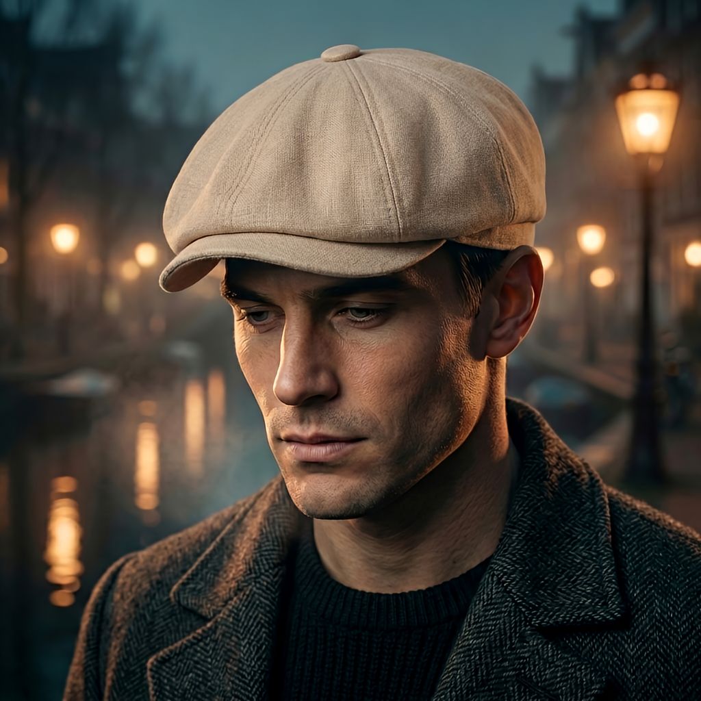 Vintage-Schiebermütze – klassische Newsboy-Mütze im Retro-Stil