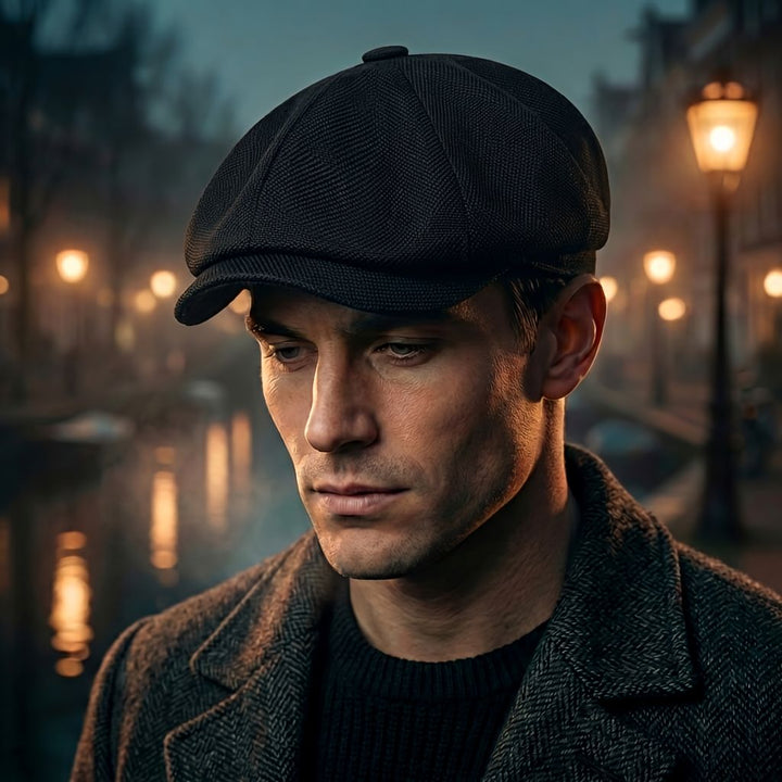 Vintage-Schiebermütze – klassische Newsboy-Mütze im Retro-Stil