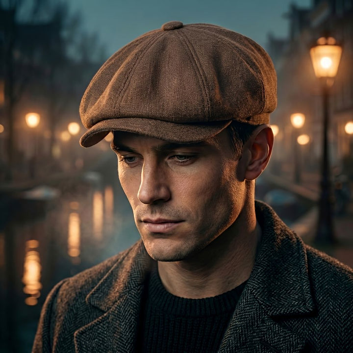 Vintage-Schiebermütze – klassische Newsboy-Mütze im Retro-Stil
