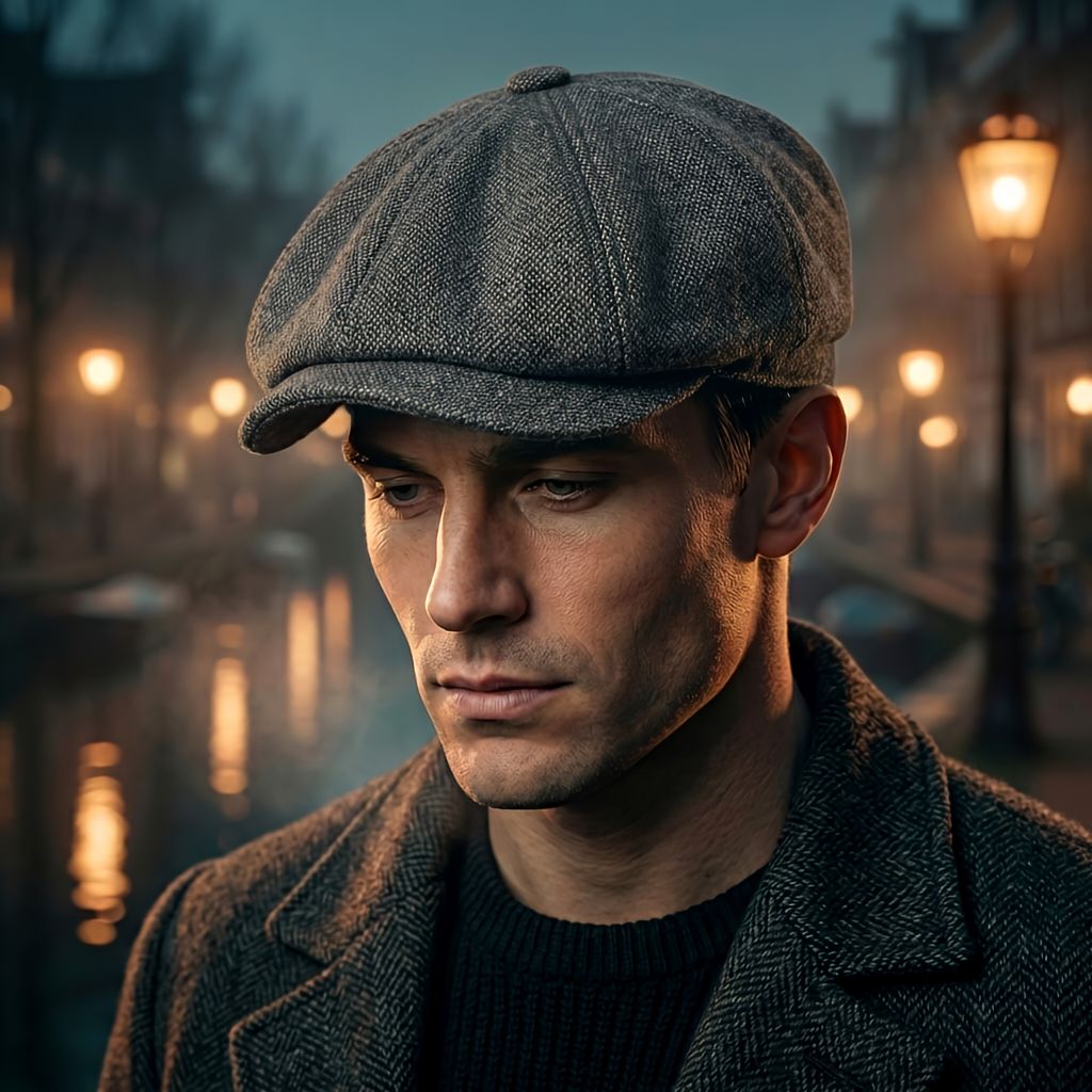 Vintage-Schiebermütze – klassische Newsboy-Mütze im Retro-Stil