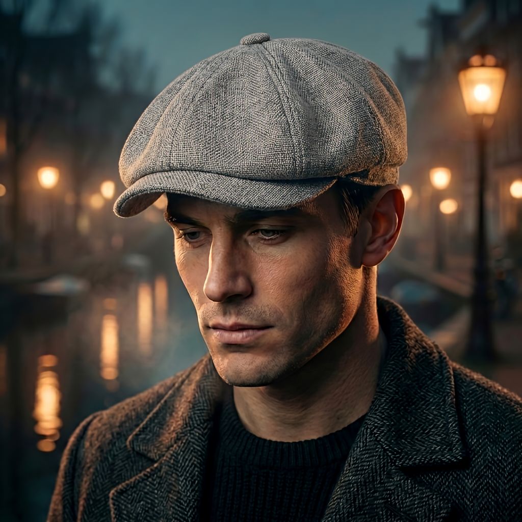 Vintage-Schiebermütze – klassische Newsboy-Mütze im Retro-Stil