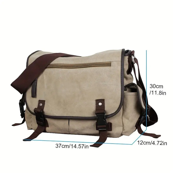 Joris | Canvas 14-Zoll Laptop Schultertasche