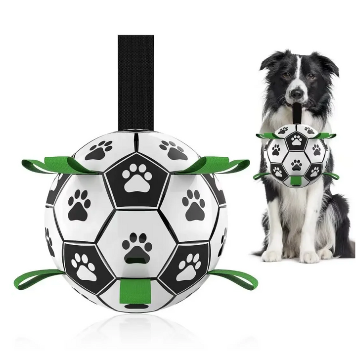 Robuster Hundefußball mit Griffen – TugBounce