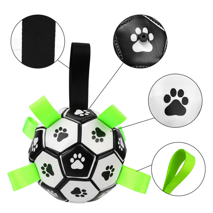 Robuster Hundefußball mit Griffen – TugBounce