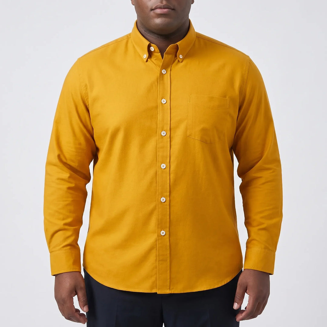 Slim-Fit-Hemd mit langen Ärmeln und Button-down-Kragen - Bobby