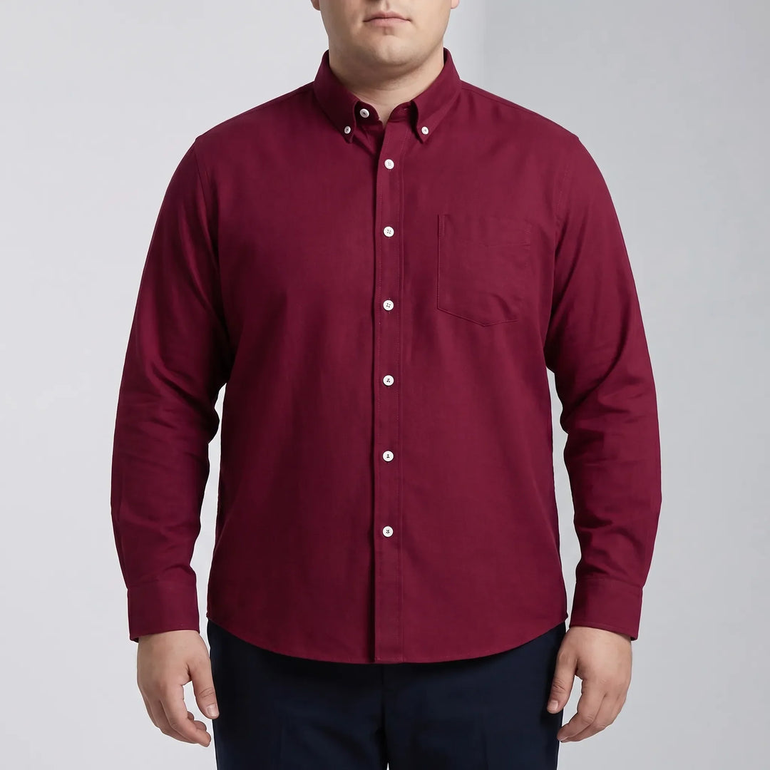 Slim-Fit-Hemd mit langen Ärmeln und Button-down-Kragen - Bobby