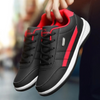 Elegante Ledersneaker für Herren mit vorderer Schnürung und Seitenpaneel