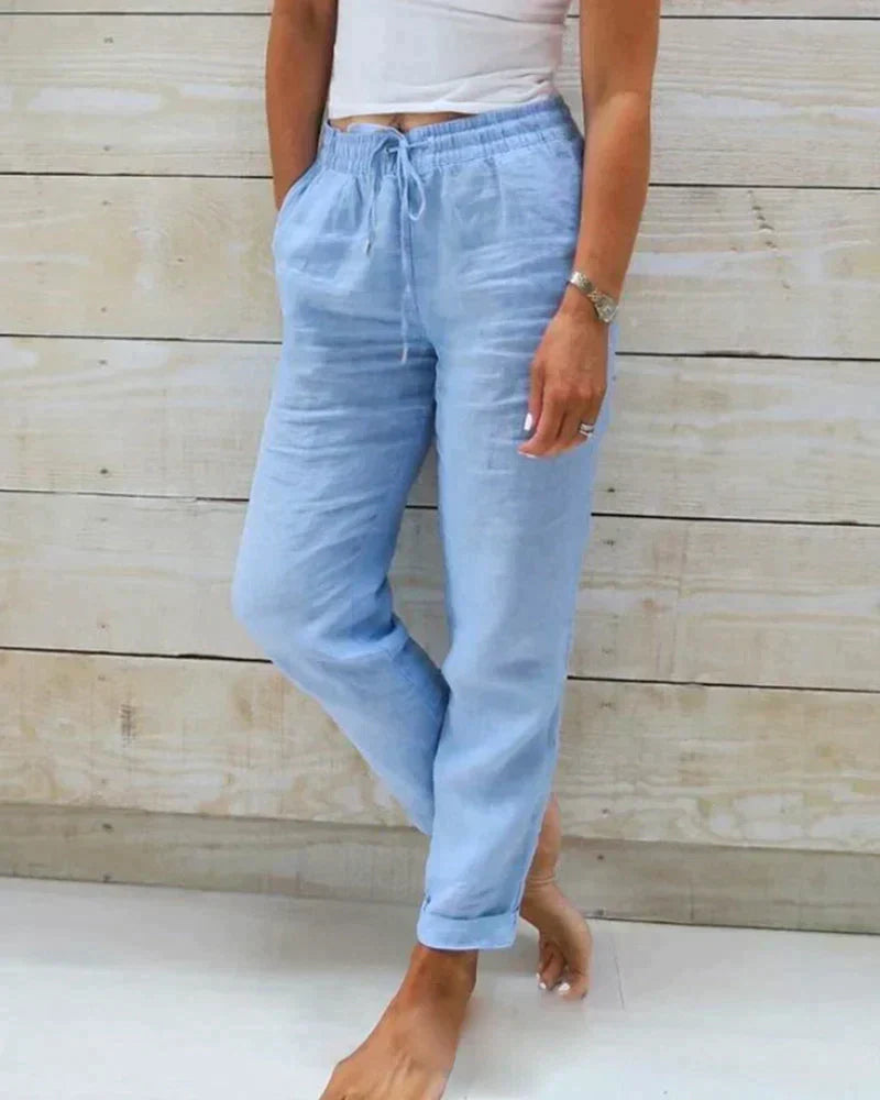 Lässige Leinenhose für Damen