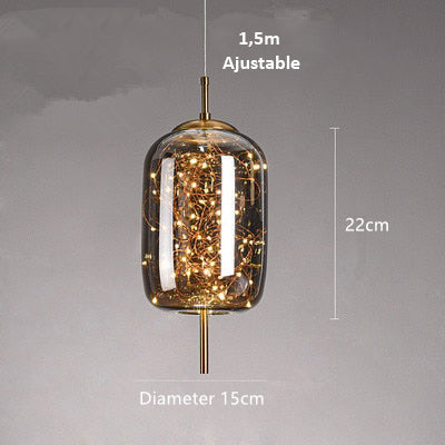 AstraGlow Modern Suspension Light | Luxuriöse LED-Hängeleuchte fürs Nachttischchen