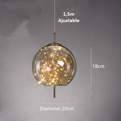 AstraGlow Modern Suspension Light | Luxuriöse LED-Hängeleuchte fürs Nachttischchen