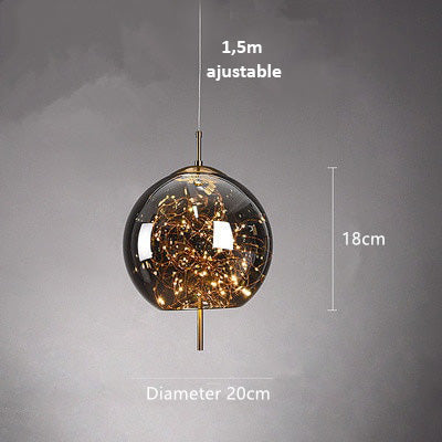 AstraGlow Modern Suspension Light | Luxuriöse LED-Hängeleuchte fürs Nachttischchen