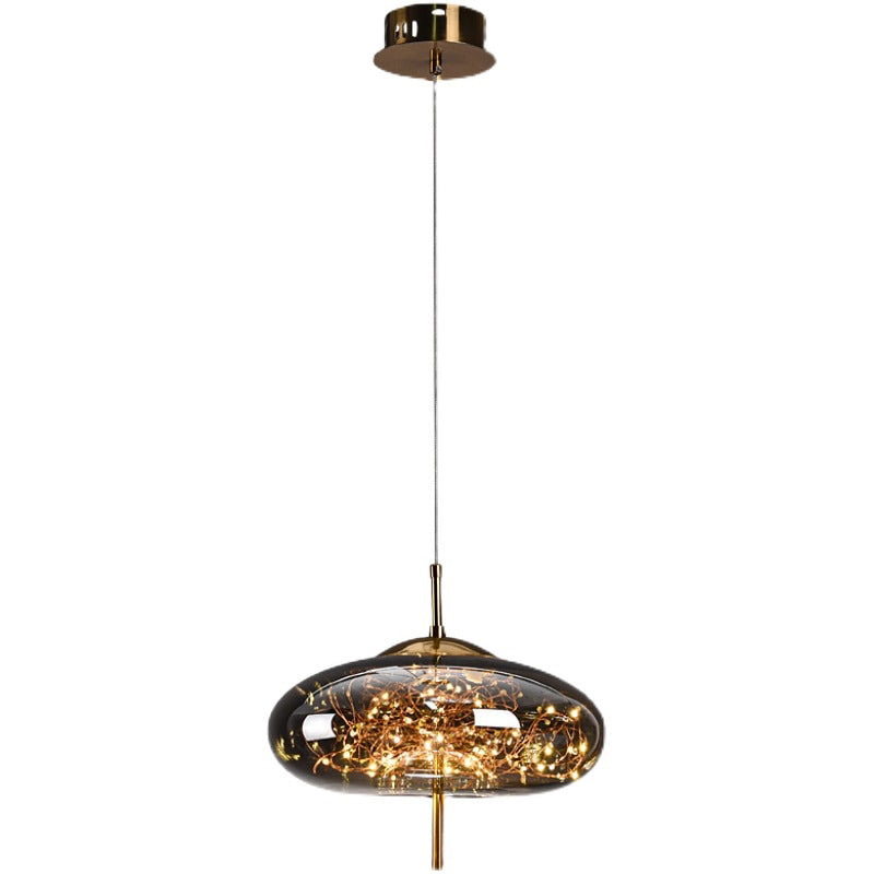 AstraGlow Modern Suspension Light | Luxuriöse LED-Hängeleuchte fürs Nachttischchen