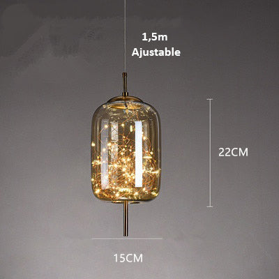 AstraGlow Modern Suspension Light | Luxuriöse LED-Hängeleuchte fürs Nachttischchen