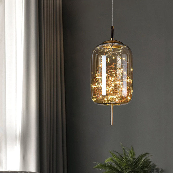 AstraGlow Modern Suspension Light | Luxuriöse LED-Hängeleuchte fürs Nachttischchen