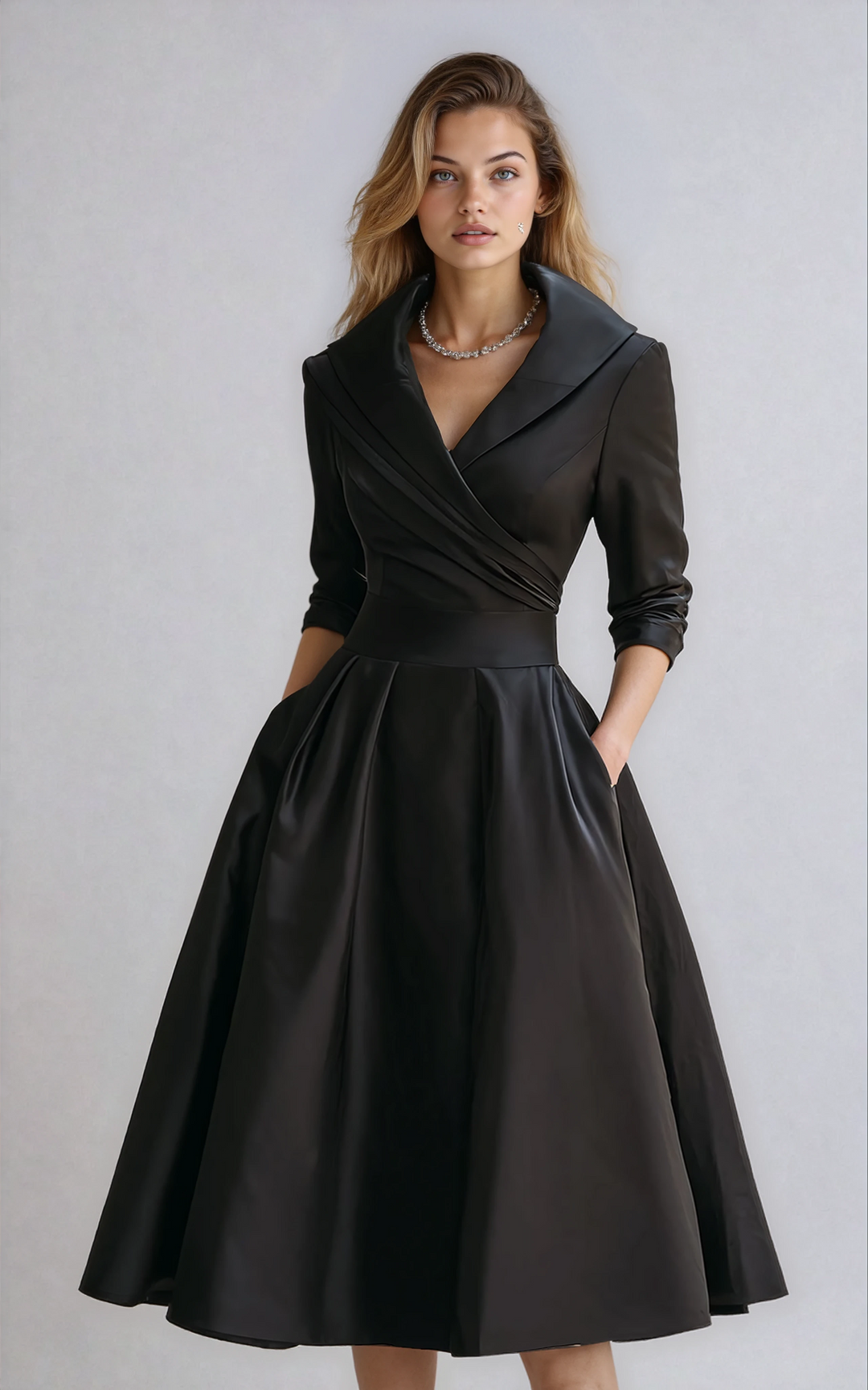 Taillierte Midi-Kleid - Emilie