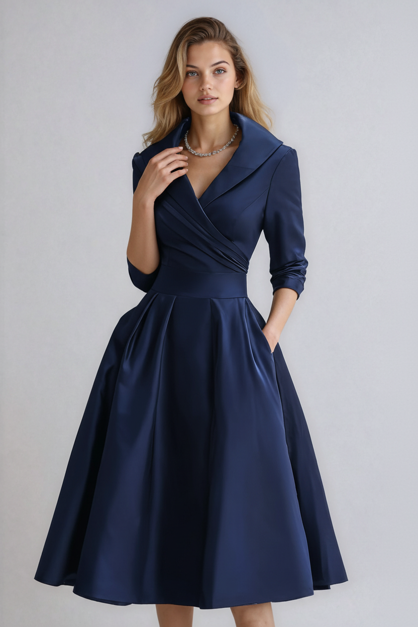 Taillierte Midi-Kleid - Emilie