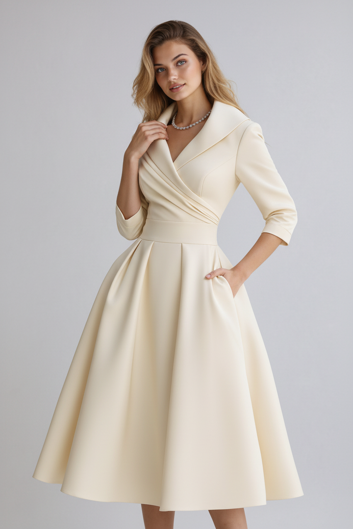 Taillierte Midi-Kleid - Emilie