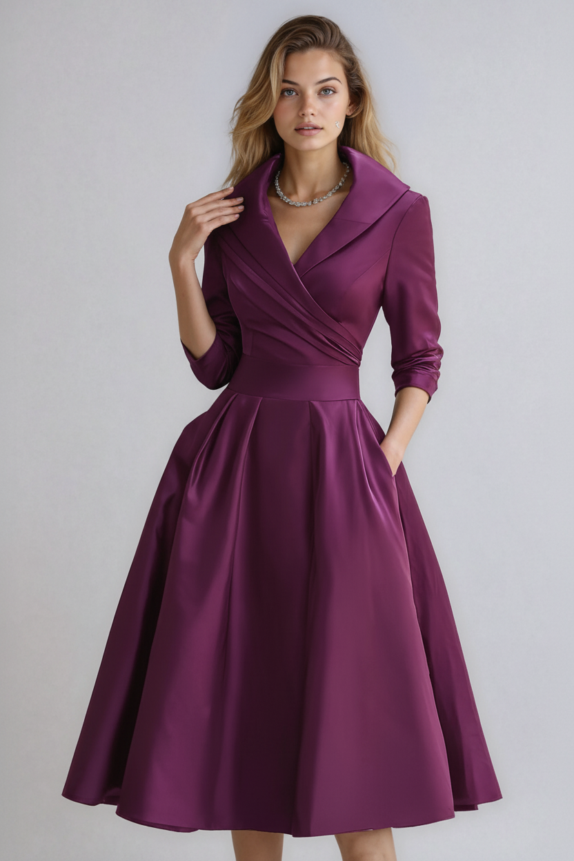 Taillierte Midi-Kleid - Emilie