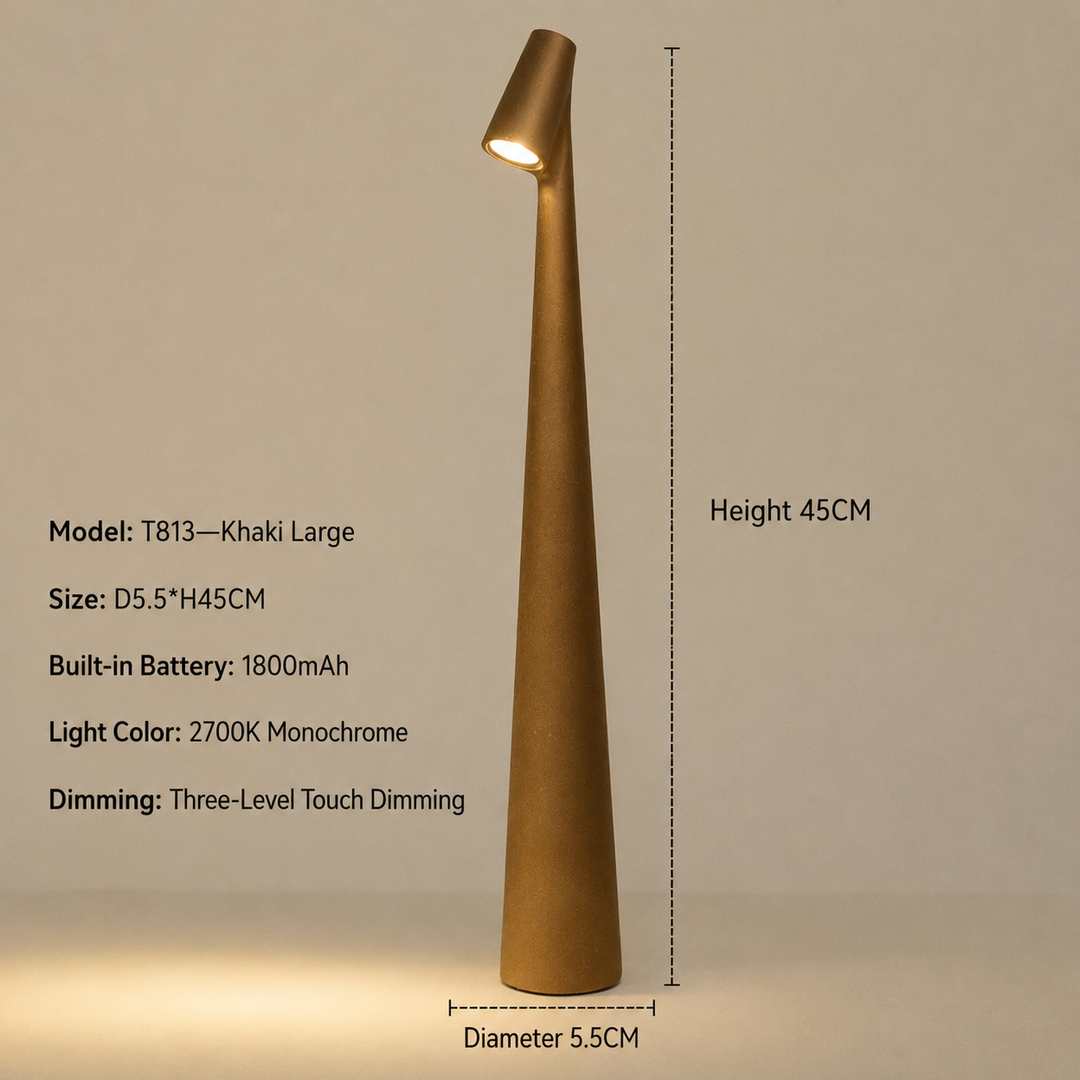 Kabellose Designer-LED-Tischlampe mit 3-stufiger Touch-Dimmung