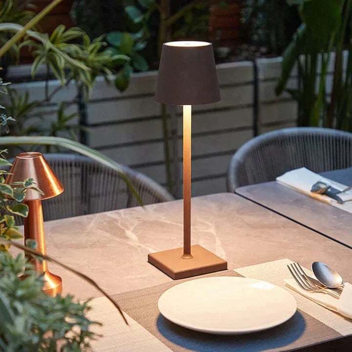 Kabellose Tischlampe | Minimalistisches Design | Dimmbares LED-Licht