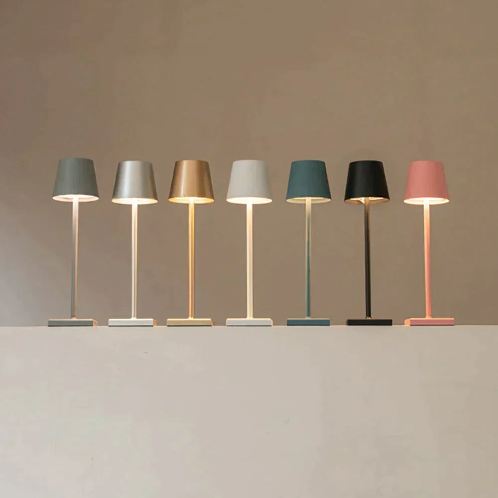 Kabellose Tischlampe | Minimalistisches Design | Dimmbares LED-Licht