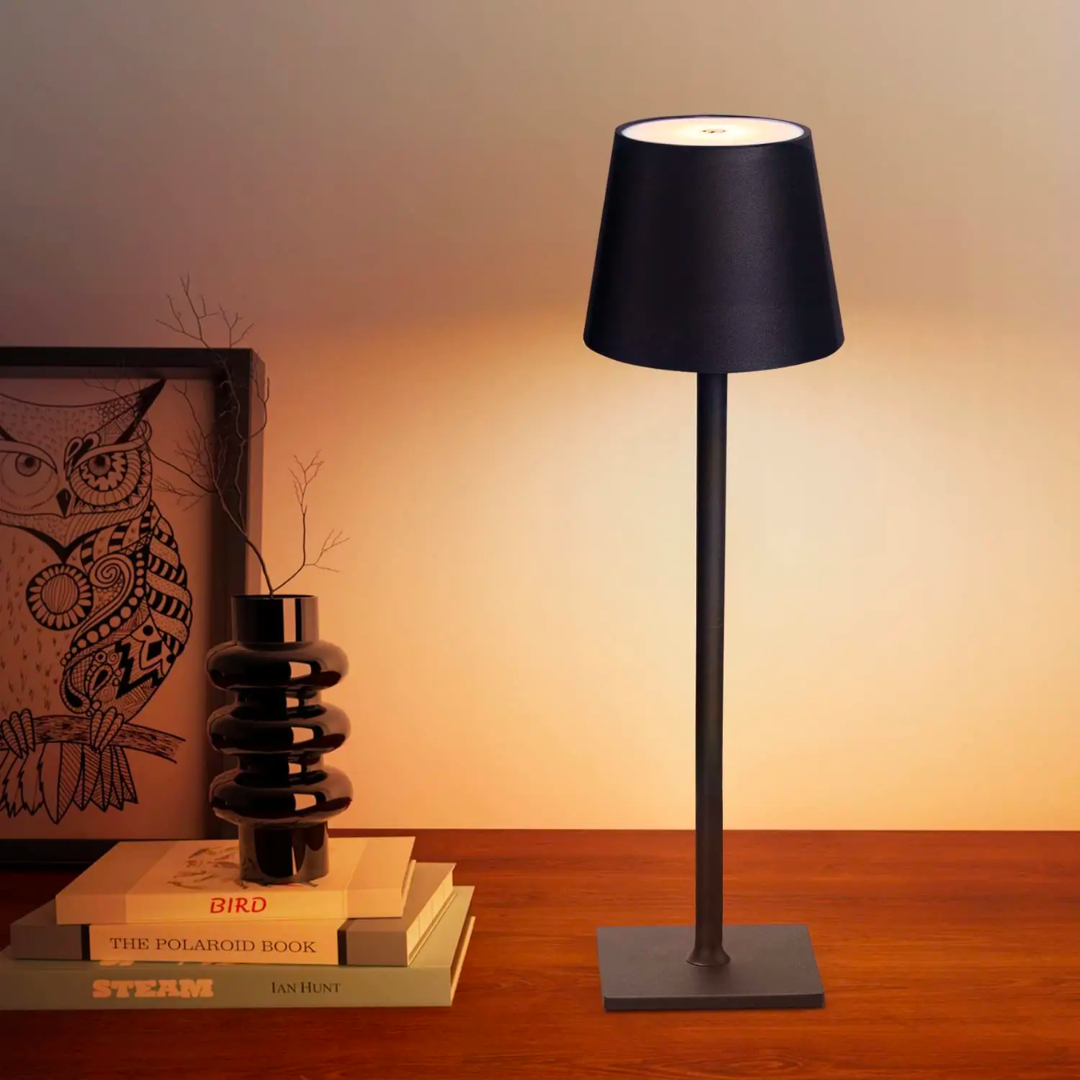 Kabellose Tischlampe | Minimalistisches Design | Dimmbares LED-Licht