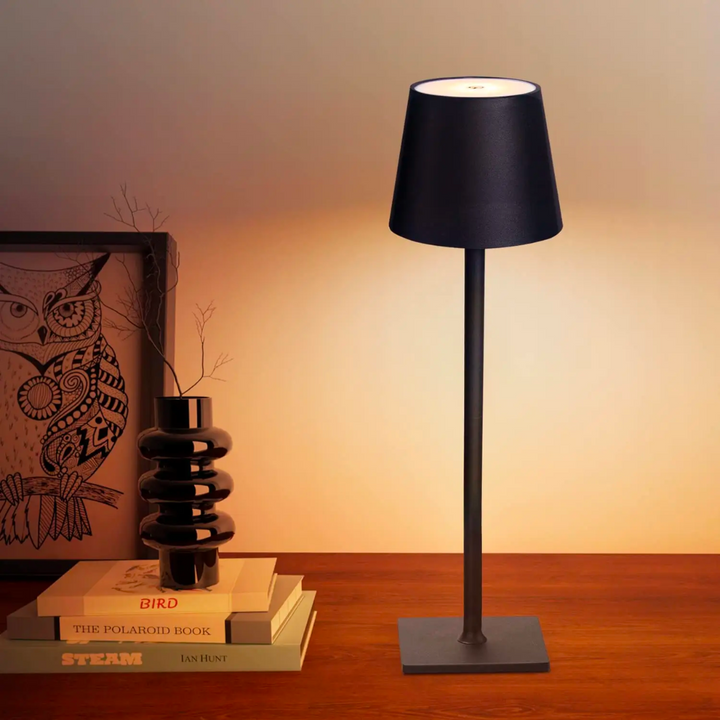 Kabellose Tischlampe | Minimalistisches Design | Dimmbares LED-Licht