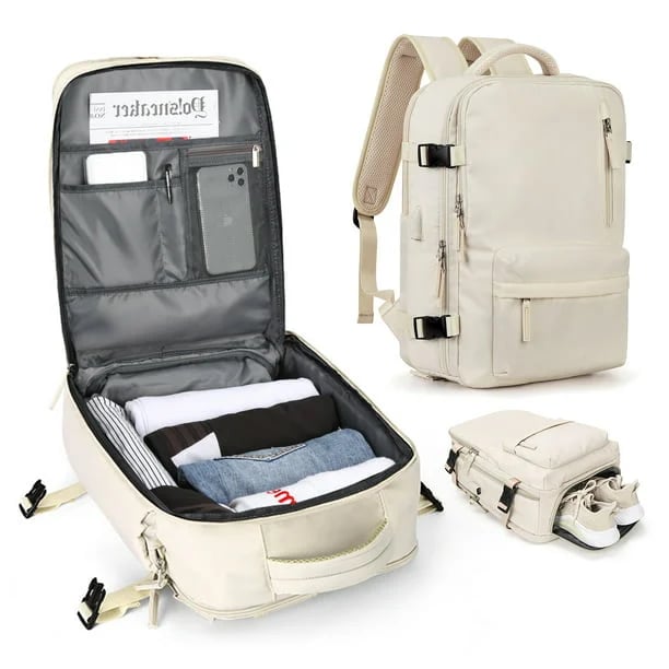 Multifunktionaler Damenrucksack 35 L mit USB-Anschluss