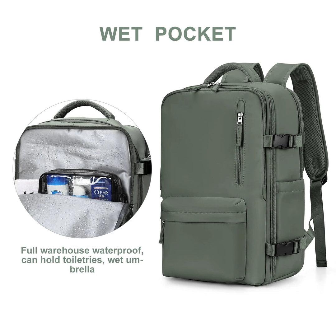 Multifunktionaler Damenrucksack 35 L mit USB-Anschluss