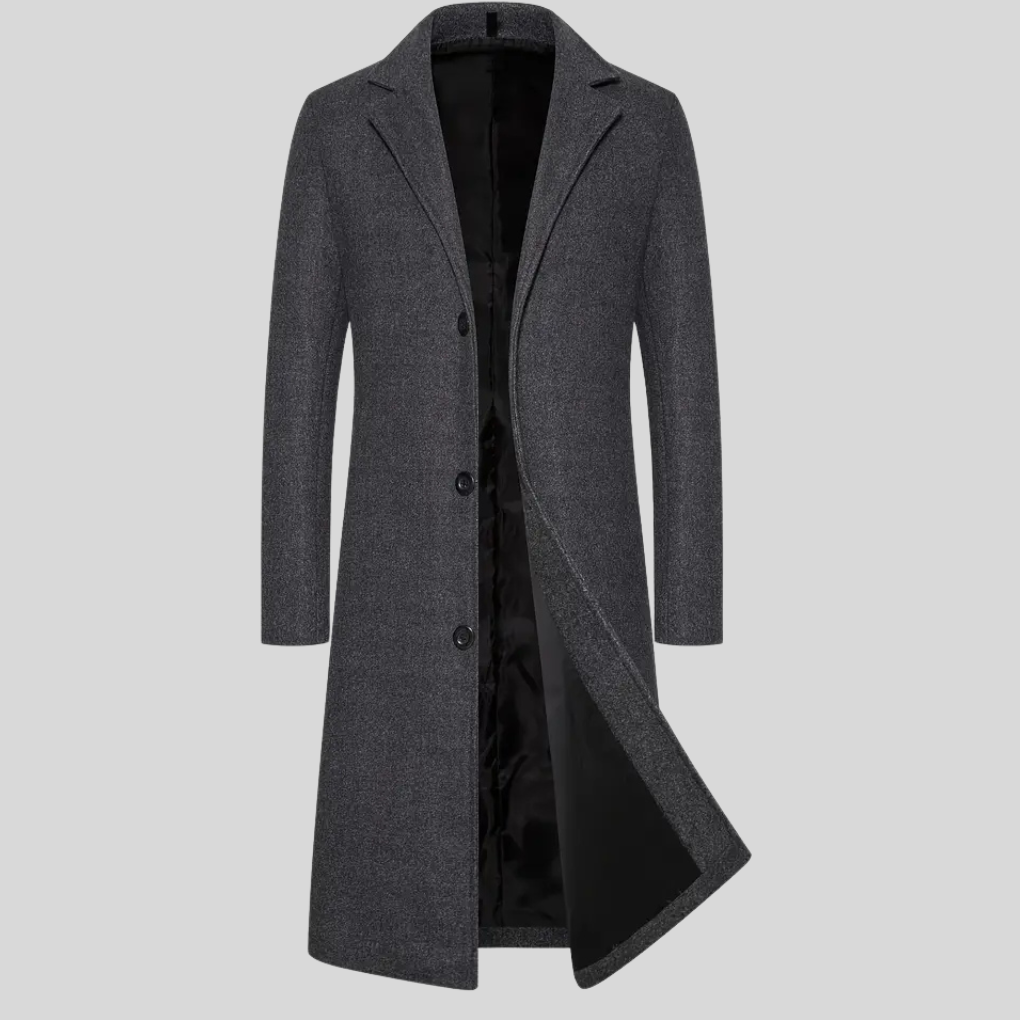 Langer Herrenmantel – Elegante Winterschicht im klassischen Stil